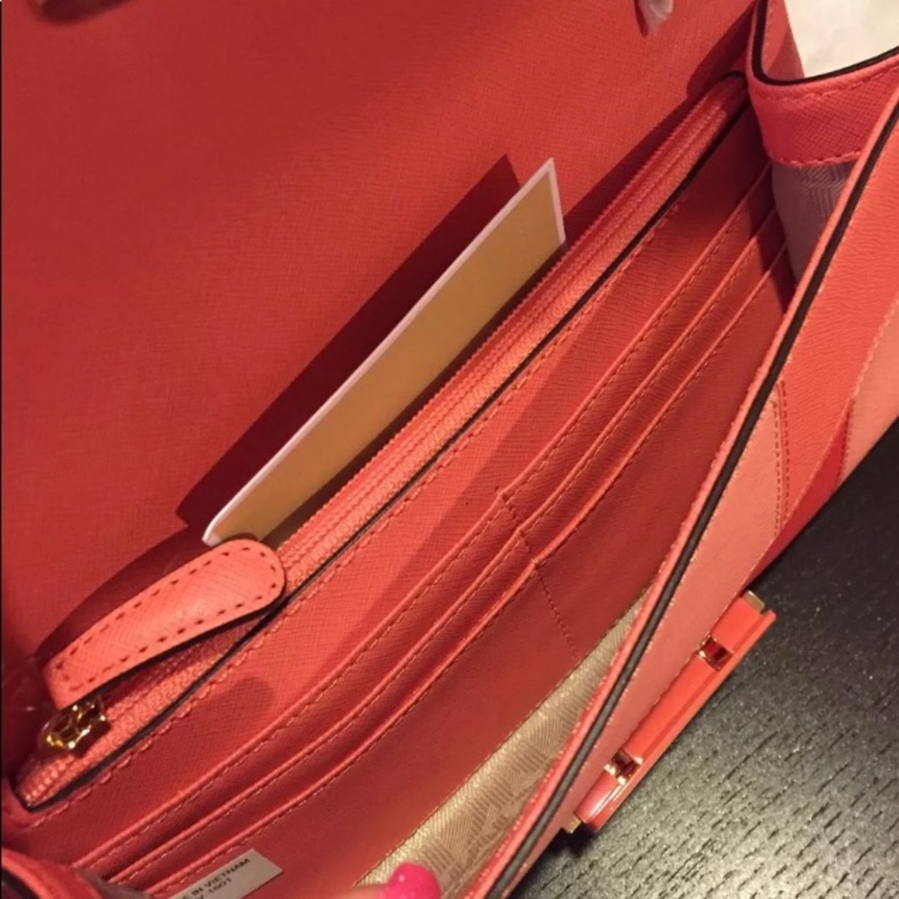 Michael kors Cynthia large clutch grapefruit $218 - Picture 6 of 8